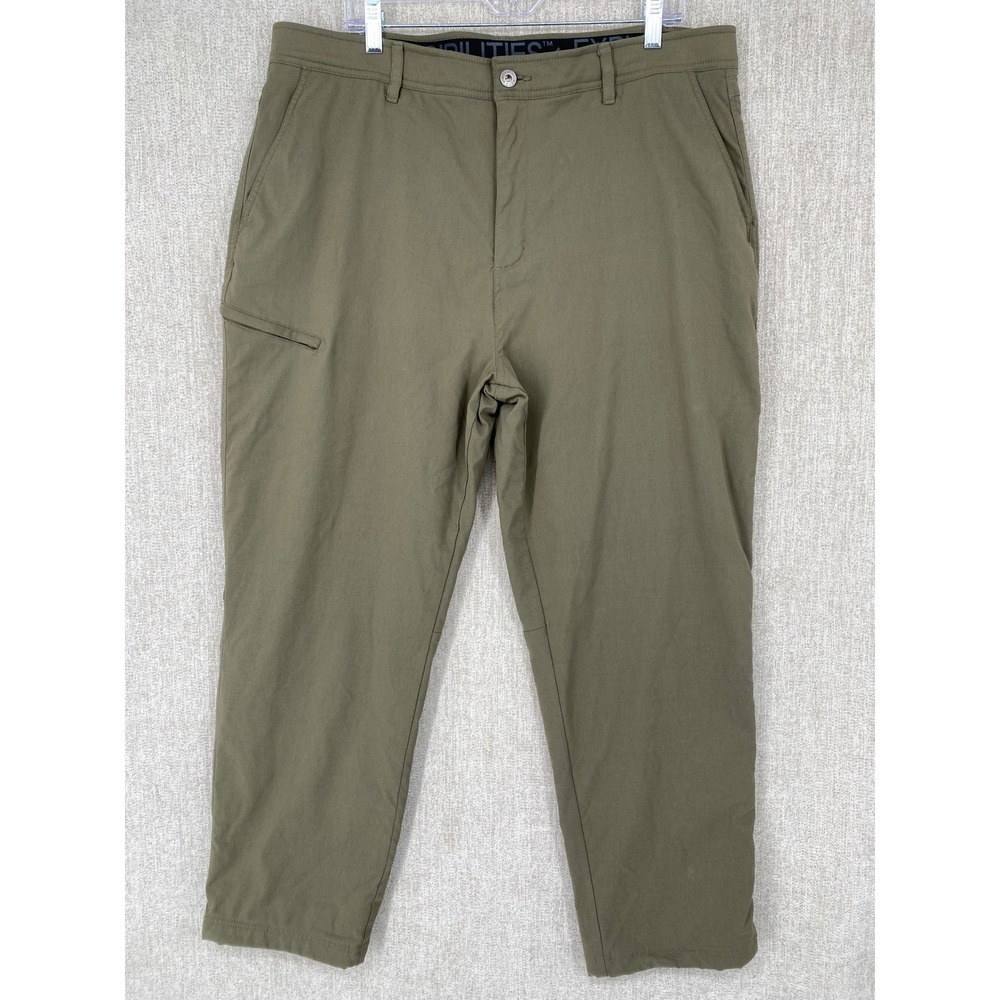 Gerry Outdoor Adventure‎ Pants Mens 40x30 Green Stretch Zipper Pockets